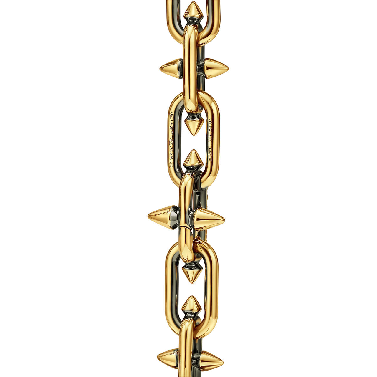 Bracelet noirci en or et diamants