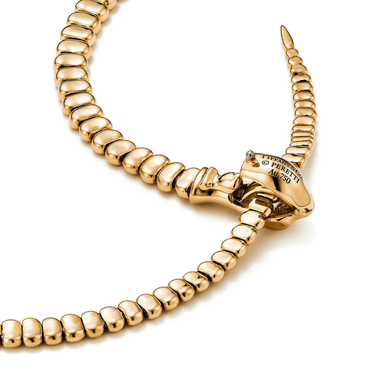 Collier Serpent en or jaune 18 carats