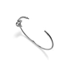 Bracelet à charnière en platine 950 millièmes et diamants