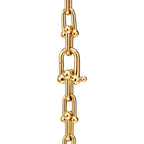 Bracelet à tour unique, maillons taille Small en or jaune 18 carats