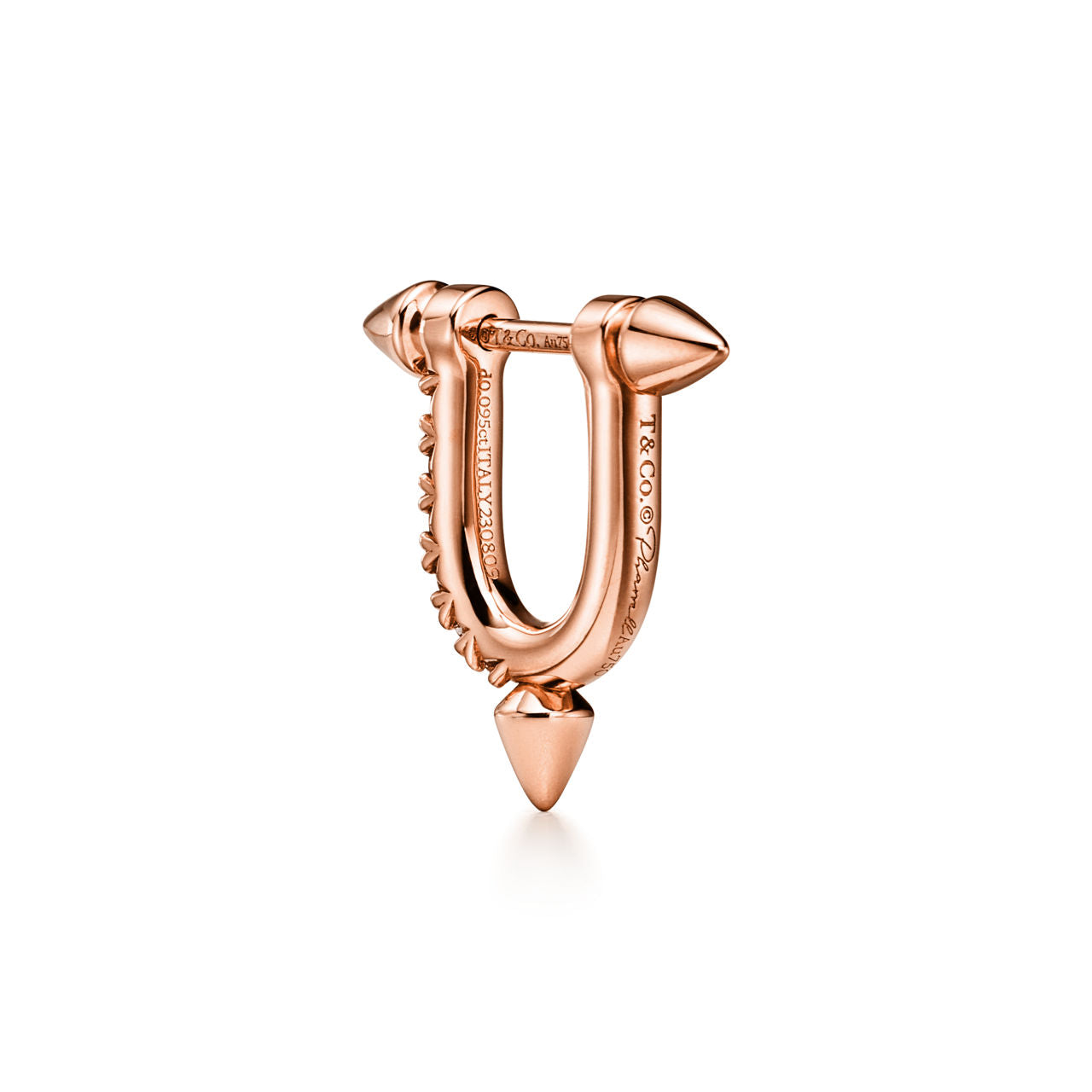 Boucles d’oreilles en or rose et diamants, Small