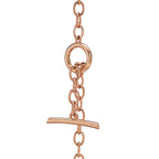 Collier double rang en or rose 18 carats et diamants