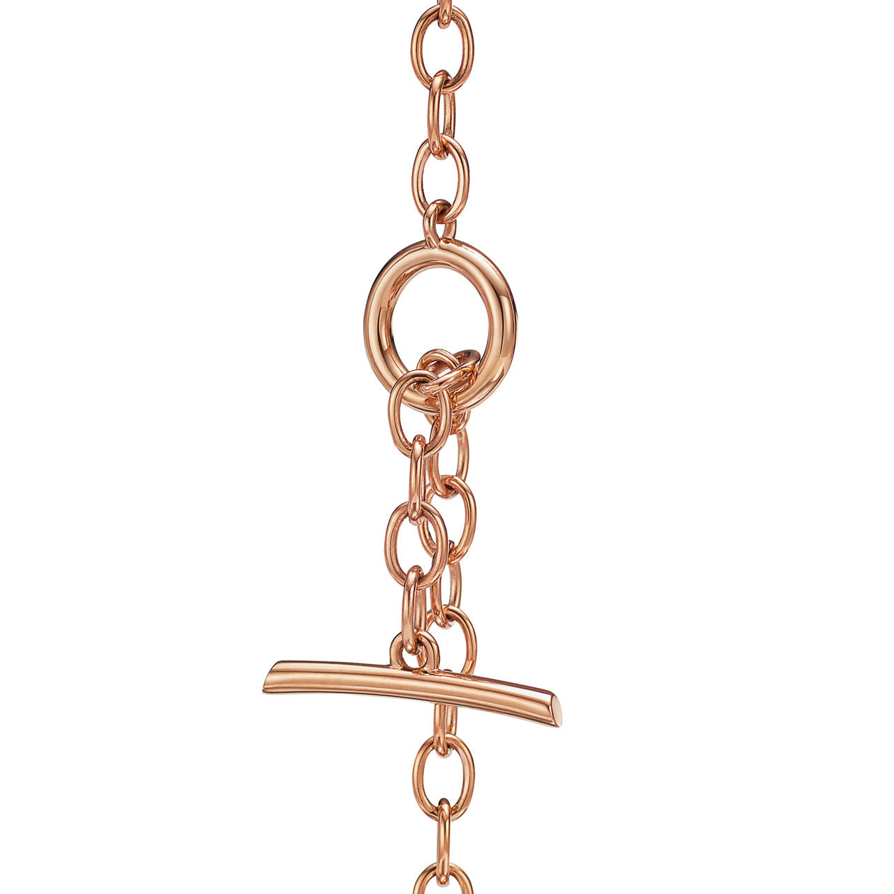 Collier double rang en or rose 18 carats et diamants