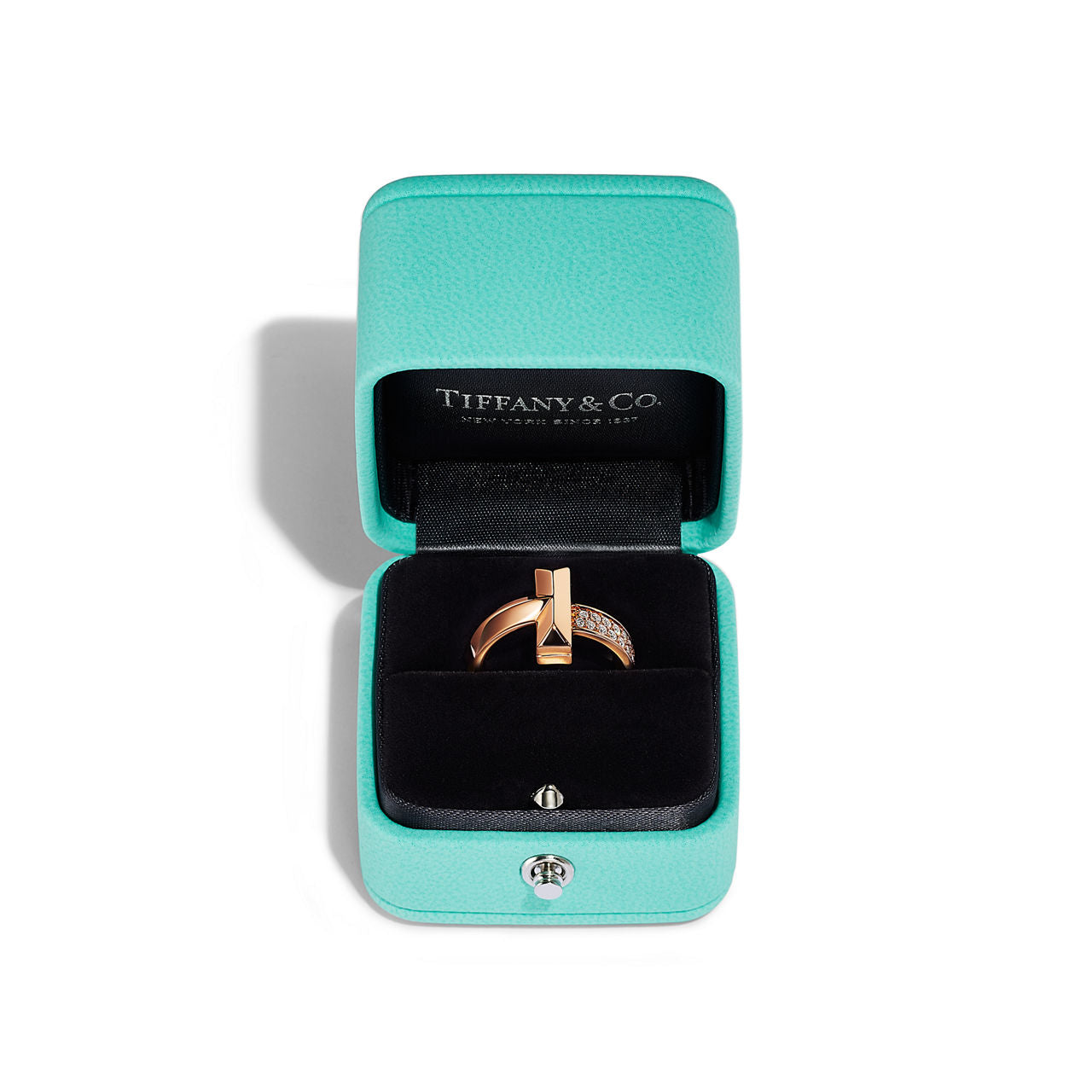 Tiffany T Bague T1 en or rose et diamants