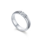 Tiffany T Bague en diamants étroite en or blanc 18 carats