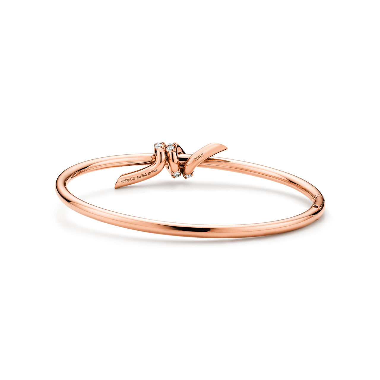 Bracelet jonc Wire en or rose et diamants
