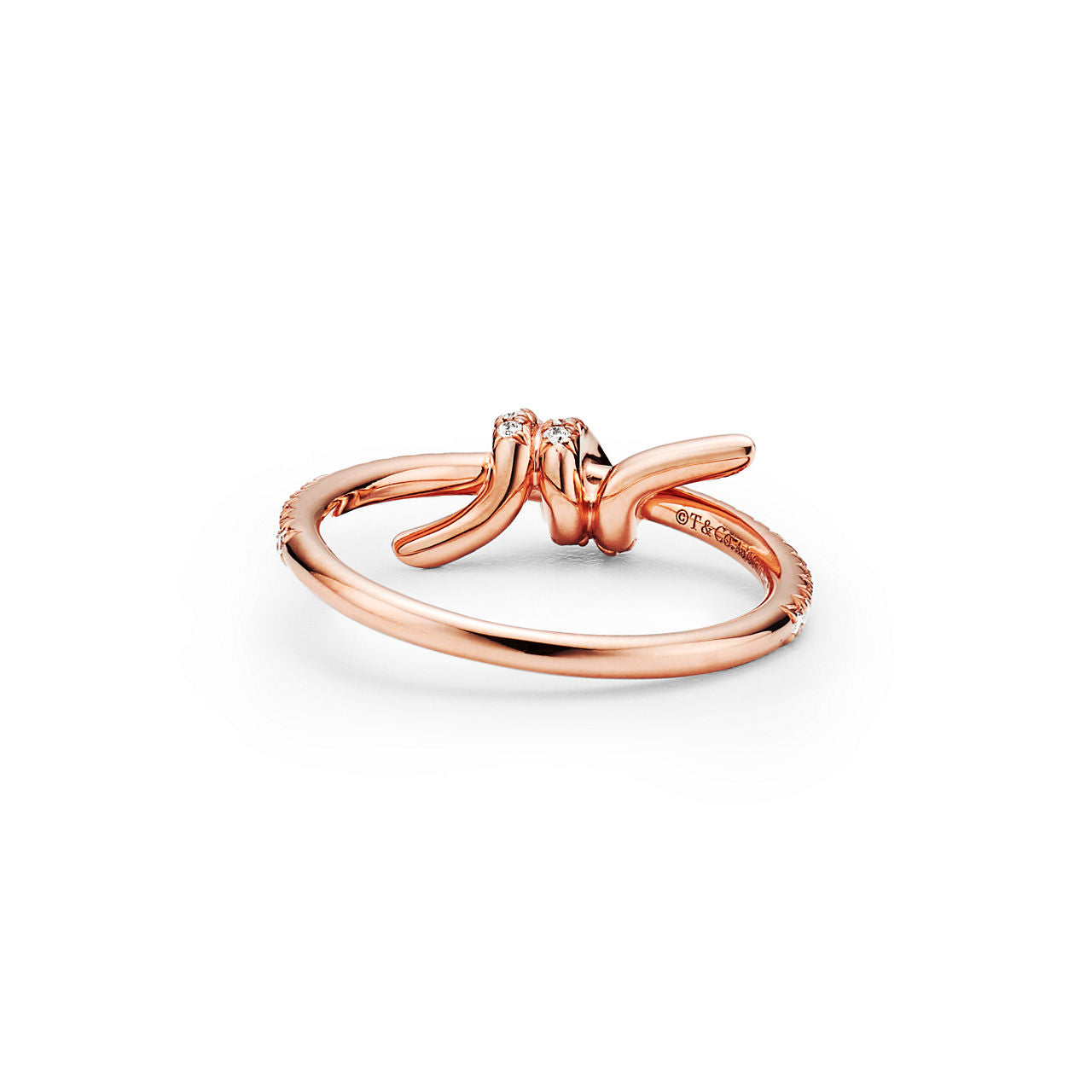 Tiffany Knot Bague en or rose et diamants