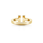 Tiffany T Bague Square en or jaune 18 carats