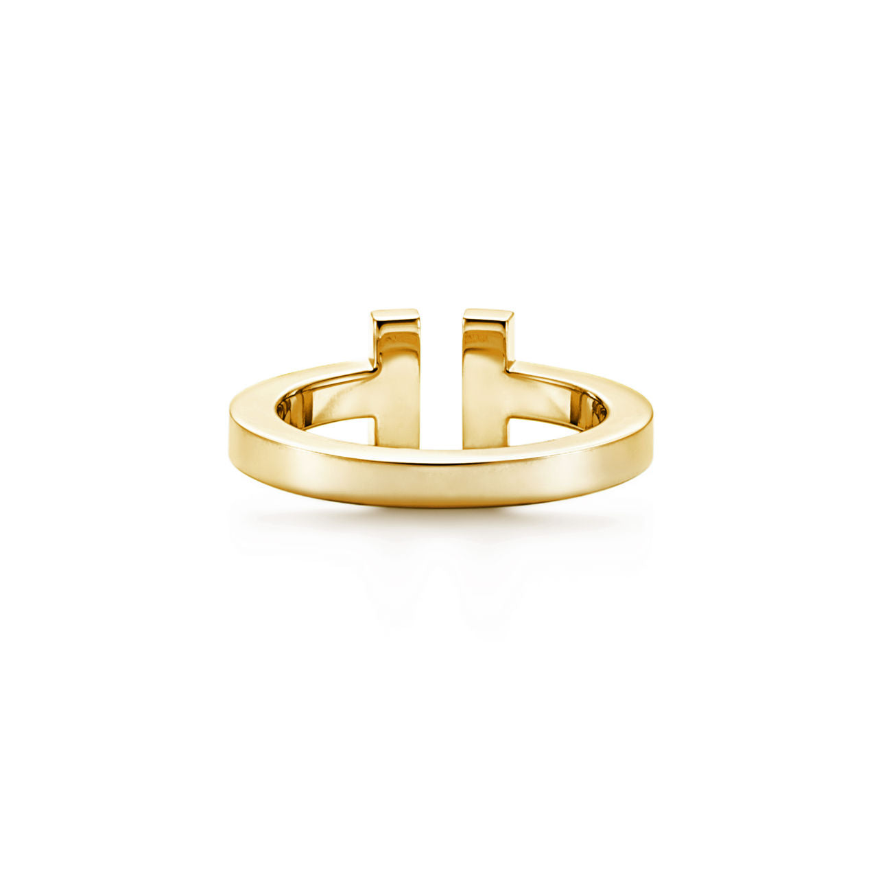 Tiffany T Bague Square en or jaune 18 carats