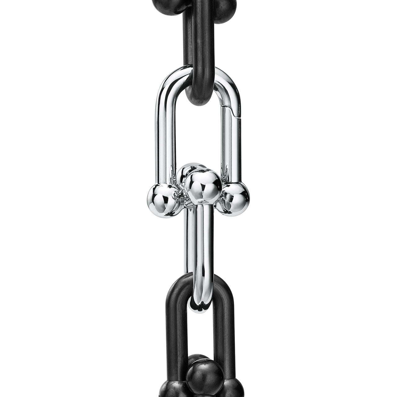 Bracelet à maillons taille Large en titane et or blanc 18 carats