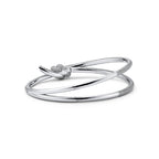 Bracelet double rang en or blanc 18 carats et diamants