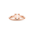 Tiffany T Bague Wire ornée de diamants en or rose