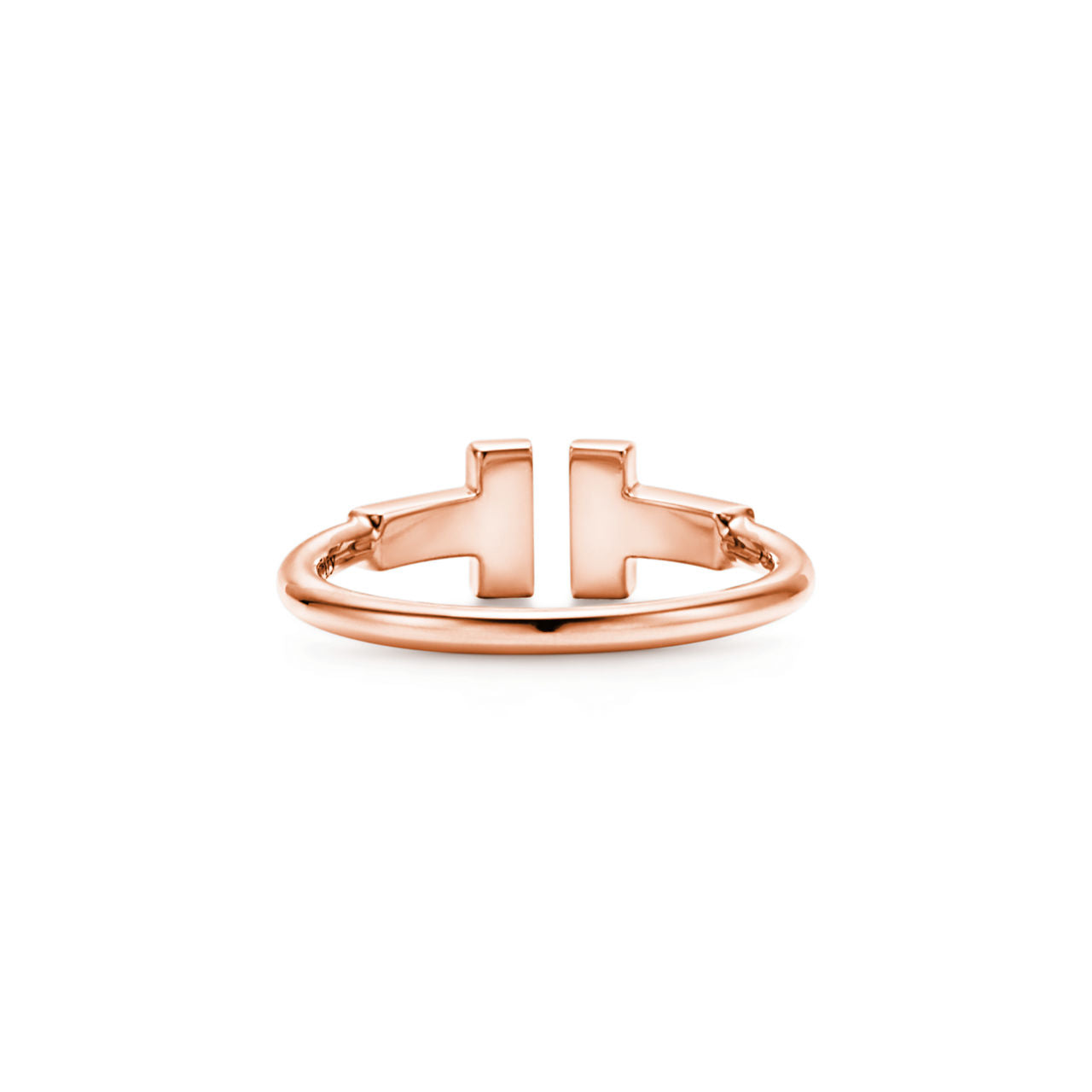Tiffany T Bague Wire ornée de diamants en or rose