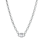 Collier cadenas à double anse en argent 925 millièmes. Small.