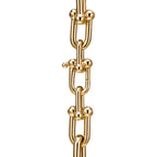 Collier à maillons dégradés opulents en or jaune 18 carats