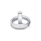 Tiffany T Bague T1 en or blanc et diamants pavés et taille baguette