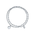 Collier à double tour, maillons taille Small en argent 925 millièmes
