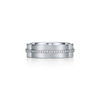 Tiffany T Bague en diamants large en or blanc 18 carats