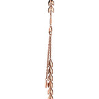 Collier goutte d’eau motif vigne en or rose 18 carats et diamants