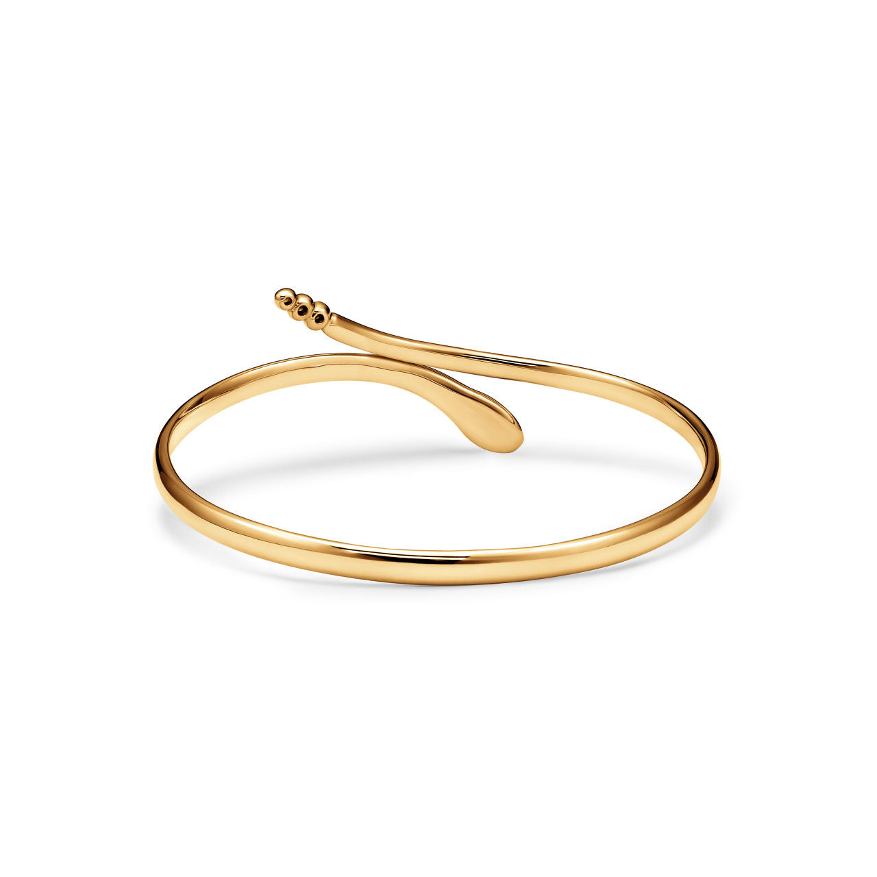 Bracelet jonc Serpent en or jaune 18 carats et diamants