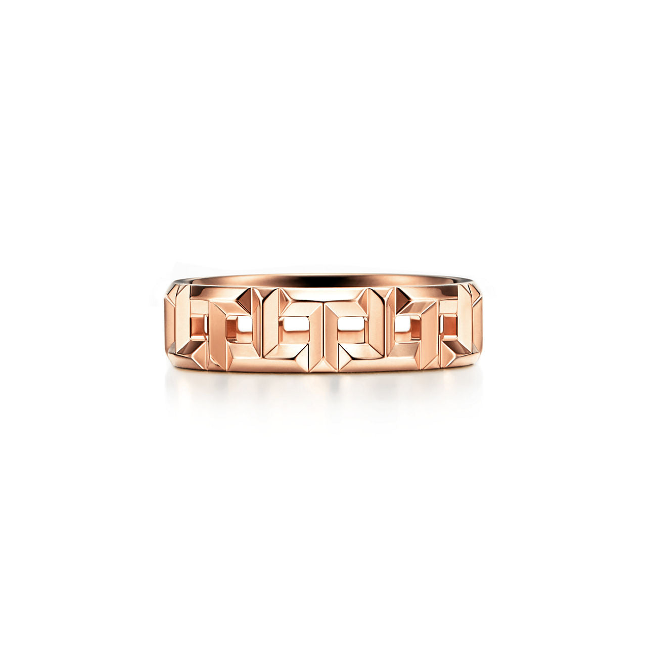 Tiffany T Bague True large en or rose