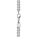 Collier de perles Plaque Cœur en argent 925 millièmes et or rose 18 carats. Mini.