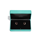 Boucles d’oreilles Lock en or rose et diamants pavés, Small
