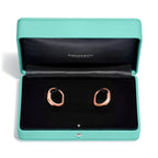 Boucles d’oreilles en or rose 18 carats et diamants. Medium.