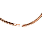 Collier T1 pavé de diamants en or rose