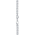 Bracelet de perles Plaque Cœur en argent 925 millièmes