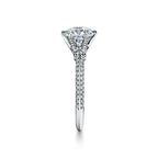 Tiffany® Setting Bague de fiançailles Pavé avec anneau en platine 950 millièmes pavé de diamants