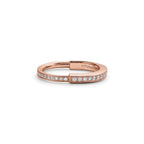 Tiffany Lock Bague en or rose 18 carats et pavé de diamants