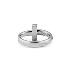 Tiffany T Bague étroite T1 en or blanc 18 carats et diamants