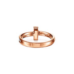 Tiffany T Bague T1 en or rose et diamants