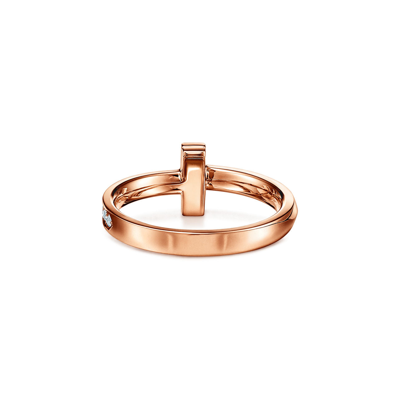 Tiffany T Bague T1 en or rose et diamants