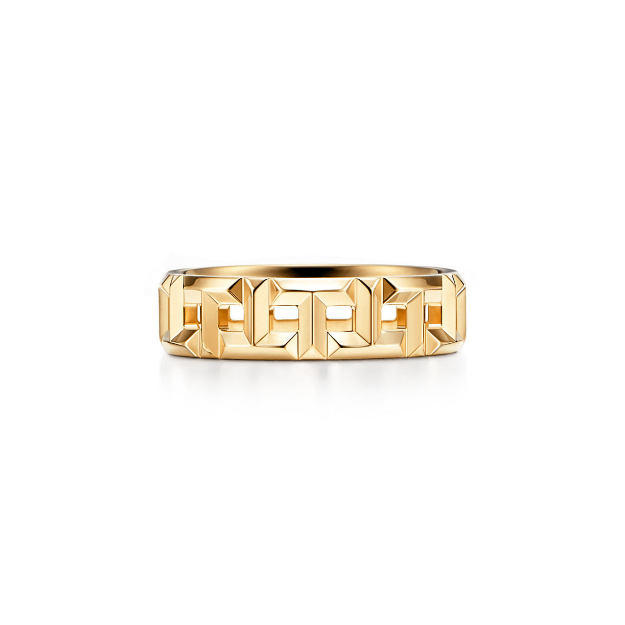 Tiffany T Bague True large en or jaune 18 carats