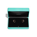 Boucles d’oreilles créoles en or rose 18 carats et diamants