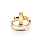 Tiffany T Bague T1 en or jaune 18 carats et diamants