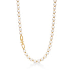 Collier Perles en or jaune et diamants