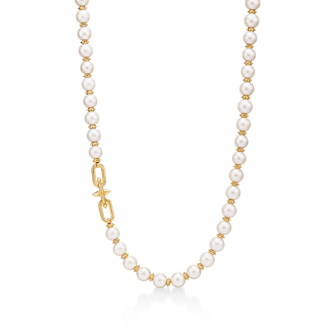 Collier Perles en or jaune et diamants