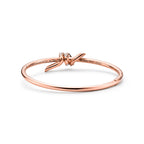 Bracelet jonc en or rose et diamants