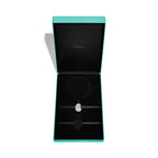 Collier Bean avec finition blanche sur argent 925 millièmes