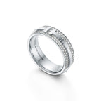 Tiffany T Bague large pavé de diamants