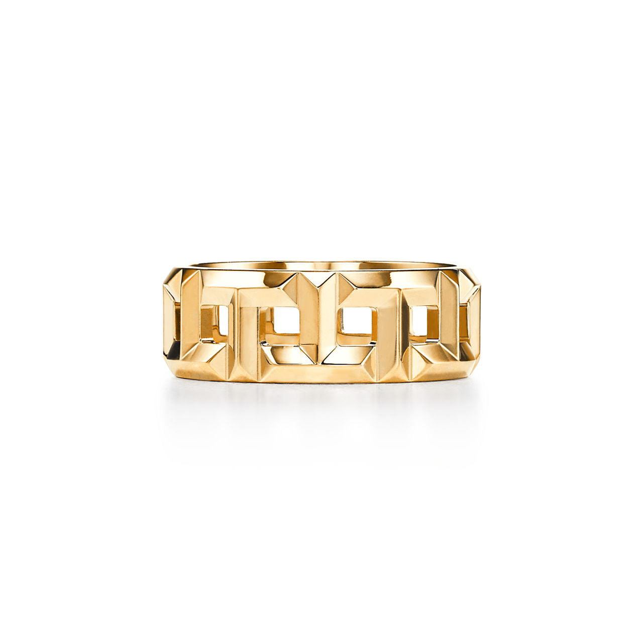 Tiffany T Bague True étroite 8 mm en or 18 carats en or jaune 18 carats