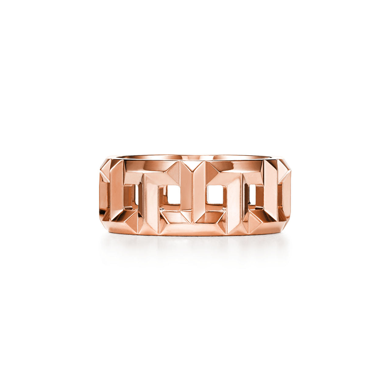 Tiffany T Bague True 8 mm en or rose 18 carats en or rose