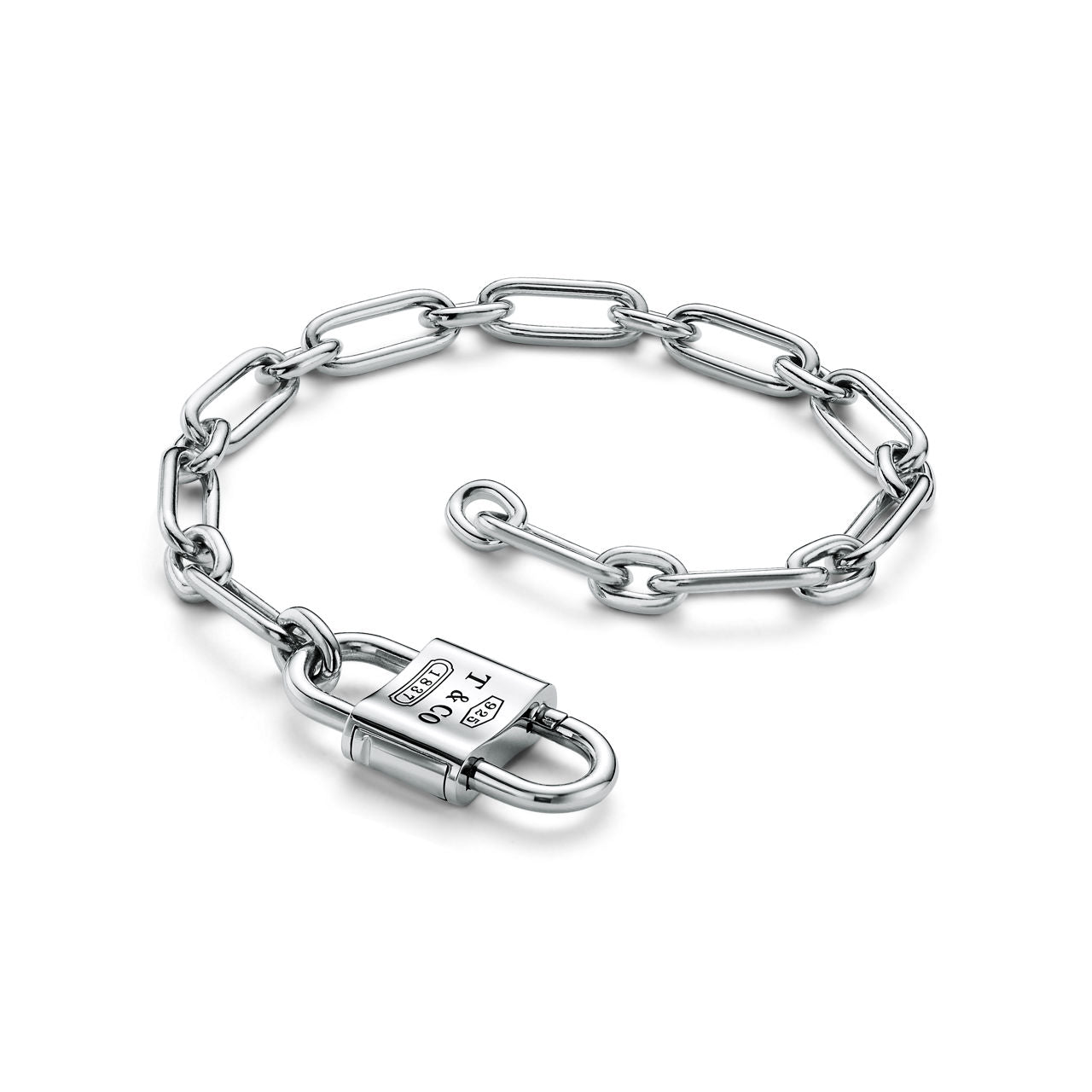 Bracelet cadenas à double anse en argent 925 millièmes. Medium.