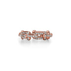 Tiffany HardWear Bague à maillons taille Small en or rose 18 carats et pavé de diamants