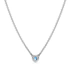 Color by the Yard Parure pendentif et boucles d'oreilles en argent et aigue-marine