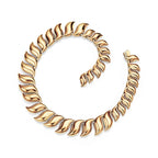 Collier plume en or jaune 18 carats