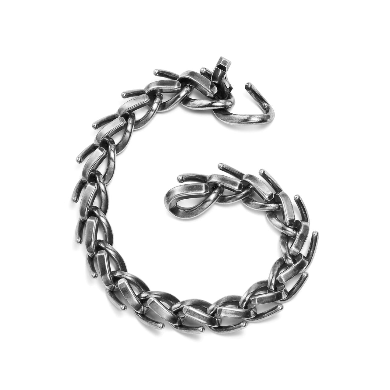 Bracelet à maillons taille Medium en argent 925 millièmes noirci